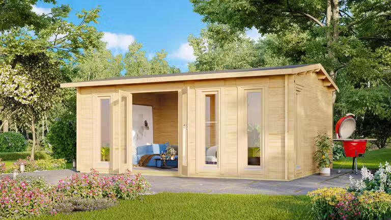 Garten-Holzhaus Barcelona 21 m2 / 6 x 4 m / 44 mm