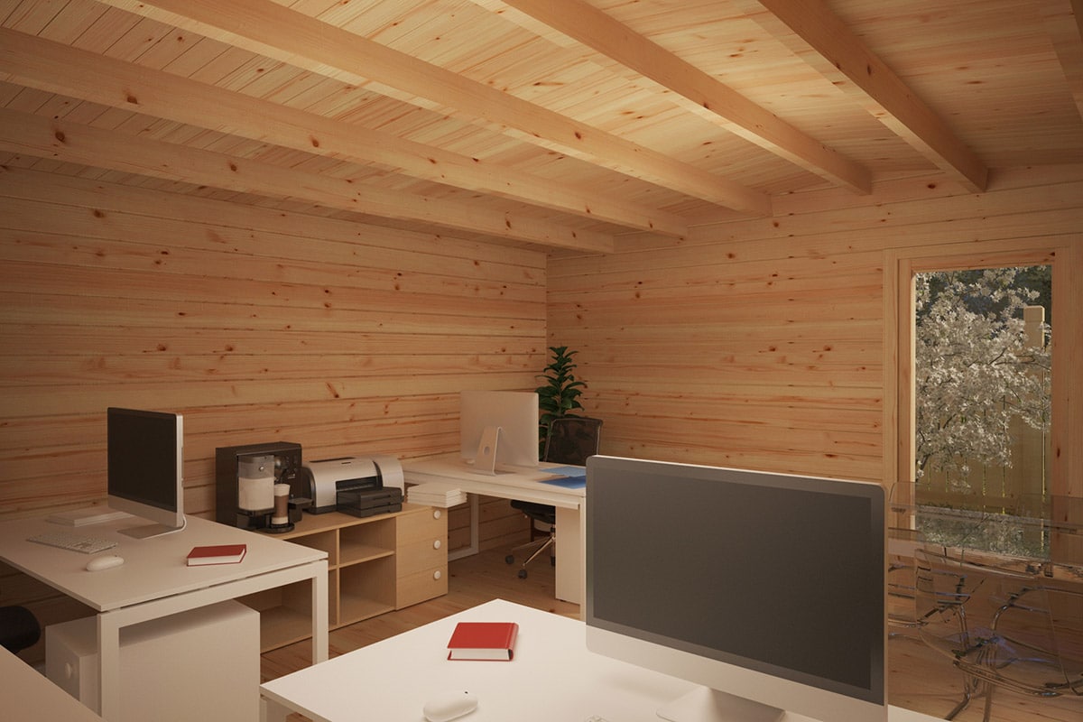 Holzhaus Costa A 19 m2 5 x 5 m 70 mm