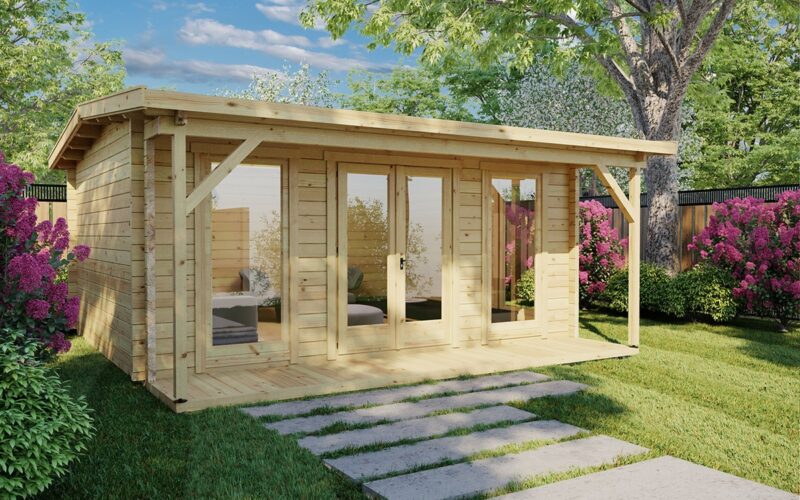 Holzhaus Costa A 19 m2 5 x 5 m 70 mm