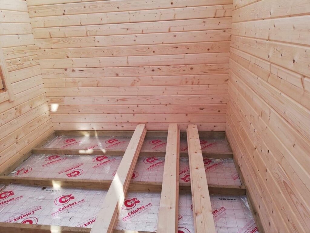 Holzhaus mit zwei Schlafzimmern „Irland“ 43 m2 70mm 7x6m2