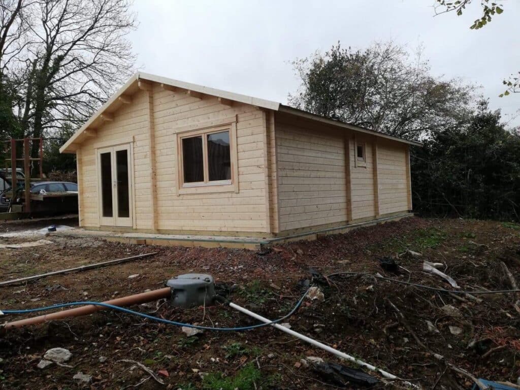 Holzhaus mit zwei Schlafzimmern „Irland“ 43 m2 70mm 7x6m2