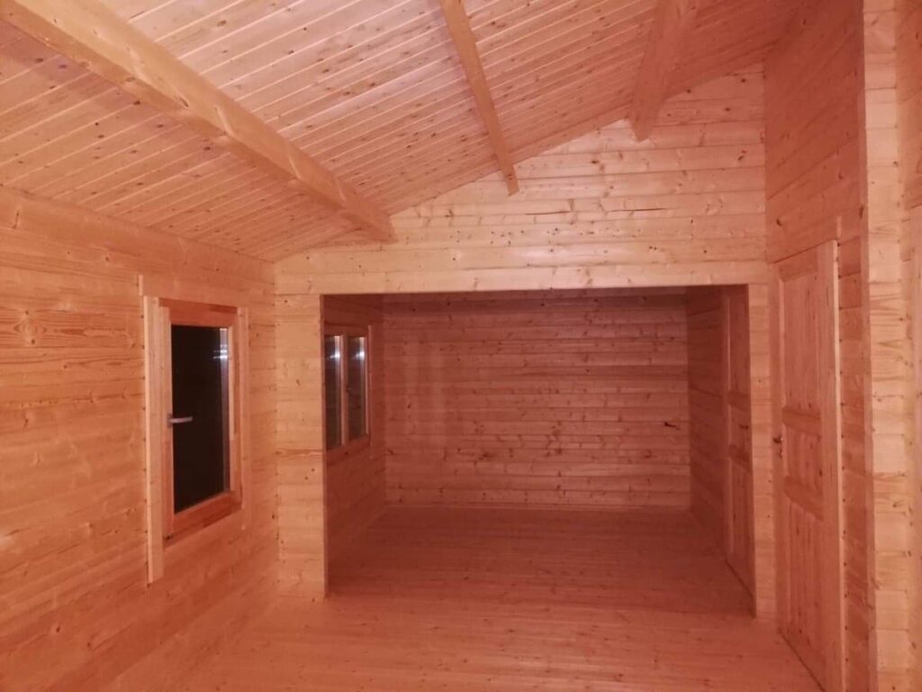 Holzhaus mit zwei Schlafzimmern „Irland“ 43 m2 70mm 7x6m2