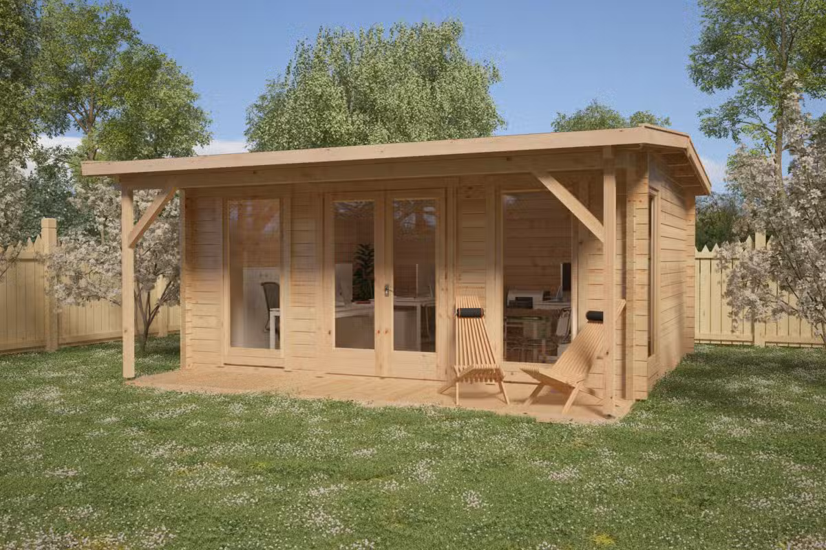 Holzhaus Costa A 19 M2 5 X 5 M 70 Mm Hansagarten24