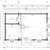 Blockhaus mit Schlafboden "Schweden B" 6x4m