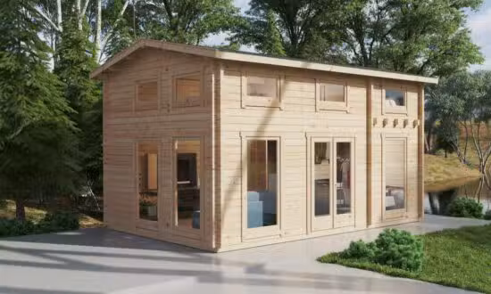 Blockhaus mit Schlafboden „Schweden B“