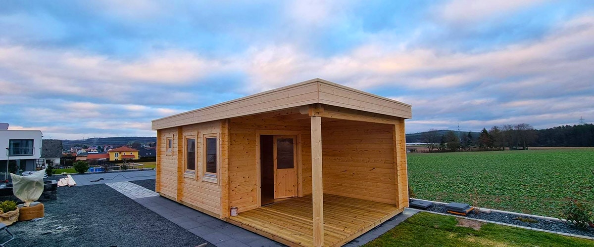 Gartensauna Lucas 15m² / 70mm / 3,6 x 8m