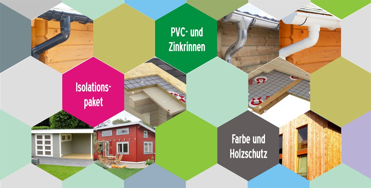 Neue Extras für Blockhäuser und Gartenhäuser aus Holz