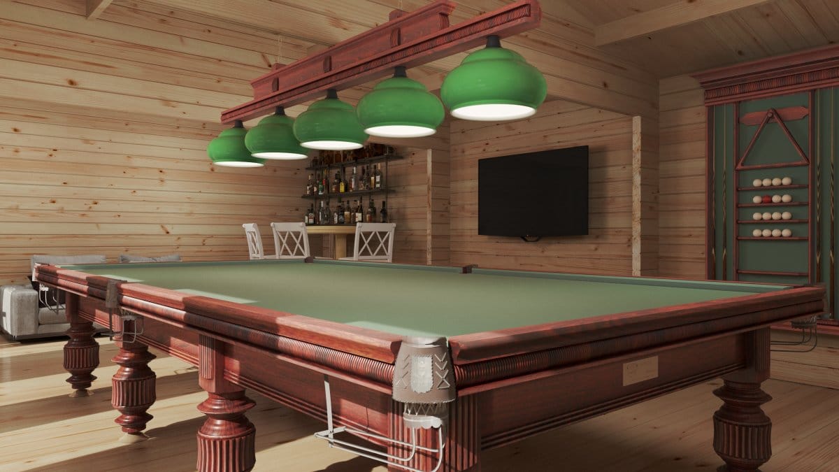 Garten-Billardraum „Snooker XL II“ / 8x5,5 m / 43 m2 / 70 mm