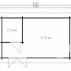 Gartenhaus mit Toilette "Mia 1" 5x3m