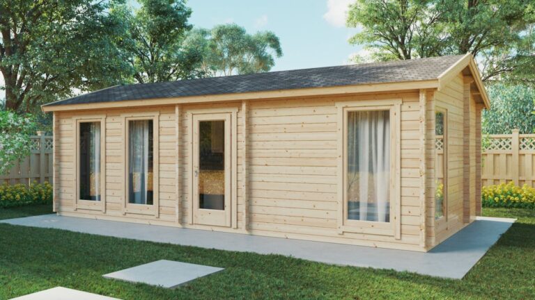 Ein Schlafzimmer Blockhaus-Ferienhaus Holiday M / 8x4 m / 30 m2 / 70 mm