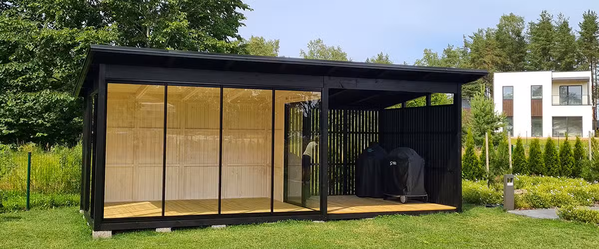 Der Holzpavillon in der Gartengestaltung