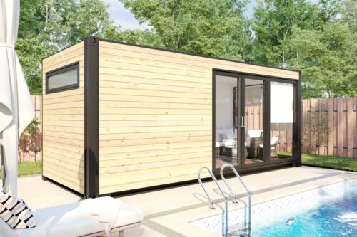 V6 Containerhaus Saunakabine