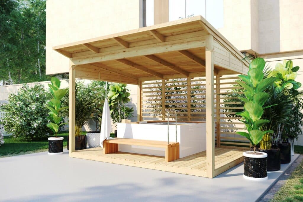 Holzgartenlaube B 4 x 3 m 2
