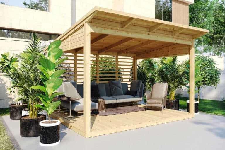 Holzgartenlaube B 4 x 3 m 3