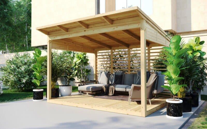 Holzgartenlaube B 4 x 3 m