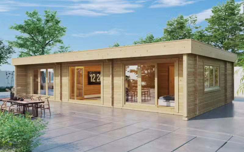 Blockhaus mit zwei Schlafzimmern „Holiday S1” 12x7m G0378-1