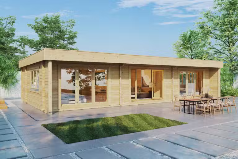 Blockhaus mit zwei Schlafzimmern „Holiday S1” 12x7m G0378-2