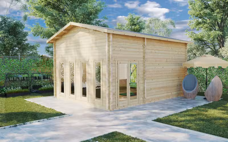 Golf Simulator Gartenhaus 3 6 x 4 m 70 mm