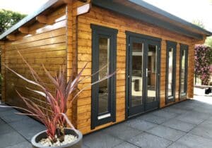Gartenhaus Natur und Grau