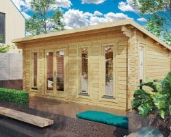 Gartenhaus mit Pultdach Barbados 21m² | 44mm | 6×4 m / G0097