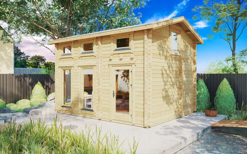 Gartenhaus mit Schlafboden "Bruno 1": 26 m² | 70 mm | 5 x 4 m