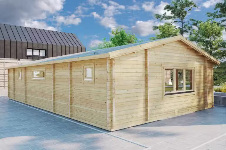 Ferienhaus – Blockhaus mit zwei Schlafzimmern Holiday S2 / 70 mm / 12 x 6 m / 70 m2