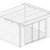 Modernes Gartenhaus "Trinity" 3x4m