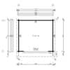 Modernes Gartenhaus "Trinity" 3x4m