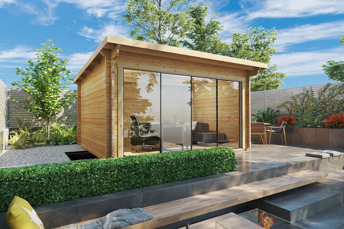 Modernes Gartenhaus "Trinity" 3x4m Hansagarten24