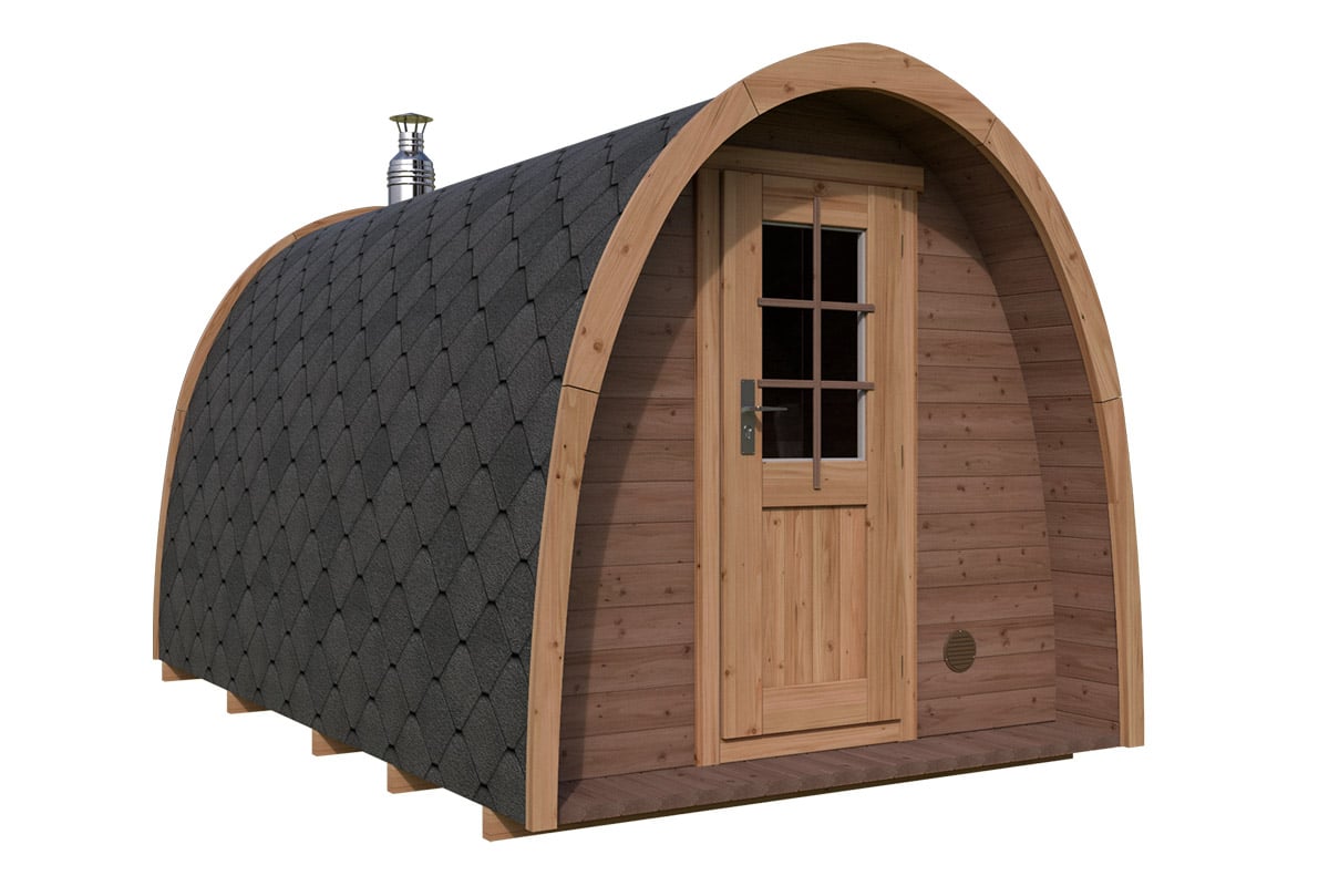 Kleine Sauna Pod - Gartensauna - Saunahaus - TG010 - Thermo Holz