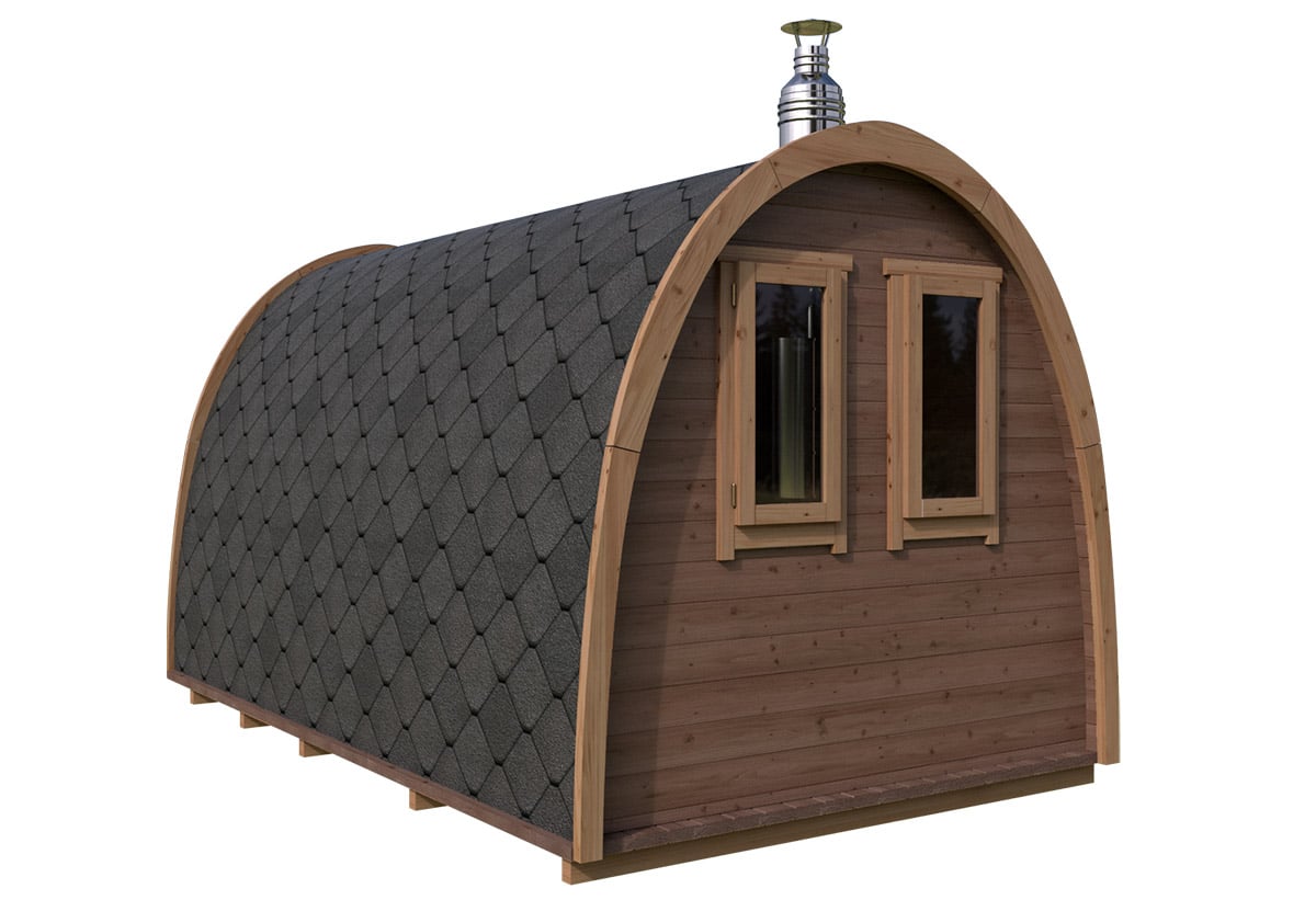 Kleine Sauna Pod - Gartensauna - Saunahaus - TG010 - Thermo Holz