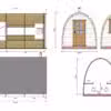 Kleine Sauna Pod 2x4m