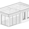 Modernes Gartenhaus "Aurora" 6x3m