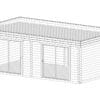 Großes modernes Gartenhaus "Roberta" 7x4m