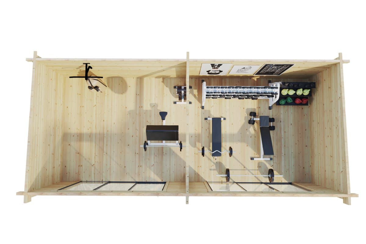 Großes modernes Gartenhaus „Rebeka“ 29 m² | 8 × 4 m | 70 mm