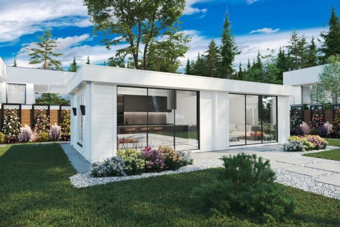 Geräumiges Gartenhaus „Rebeka Plus“ 29 m² | 8 × 4 m | 70 mm