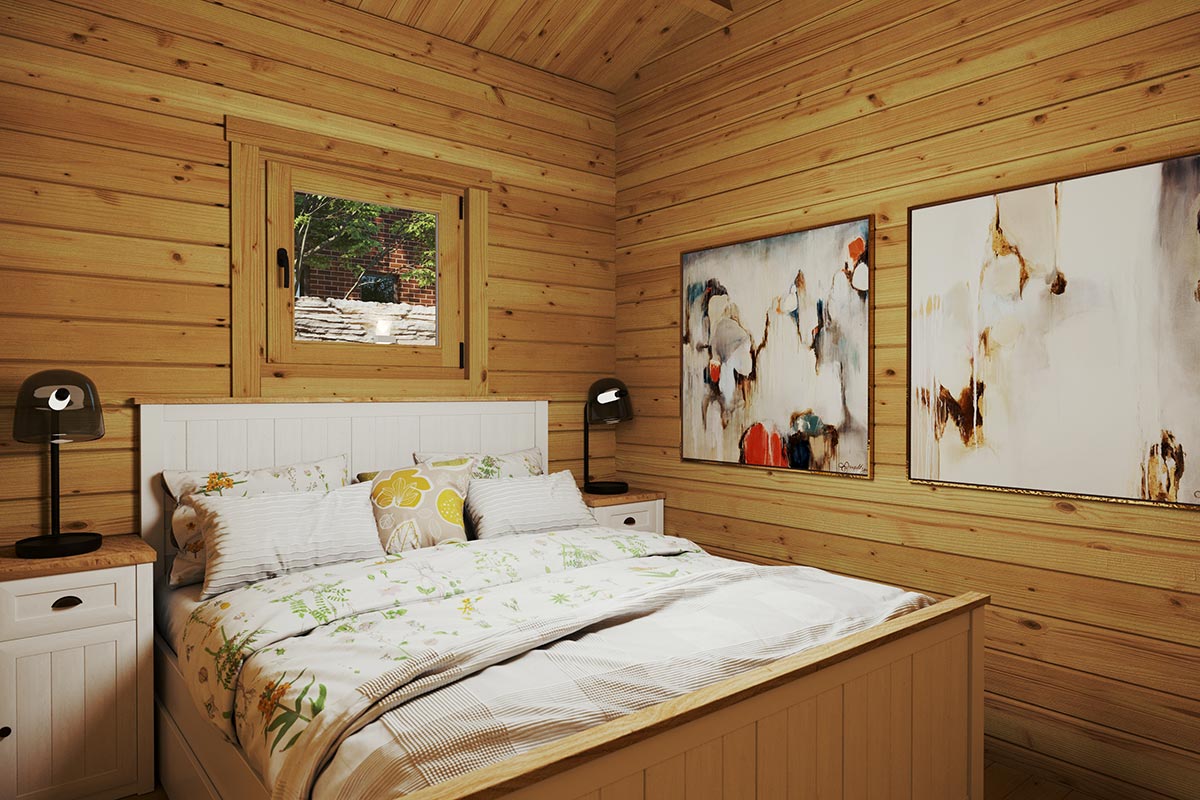 Gartenhaus mit Schlafzimmer und Toilette
