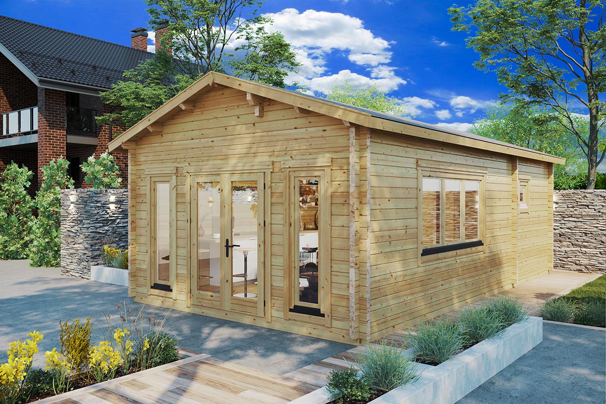 Gartenhaus mit Schlafzimmer und Toilette