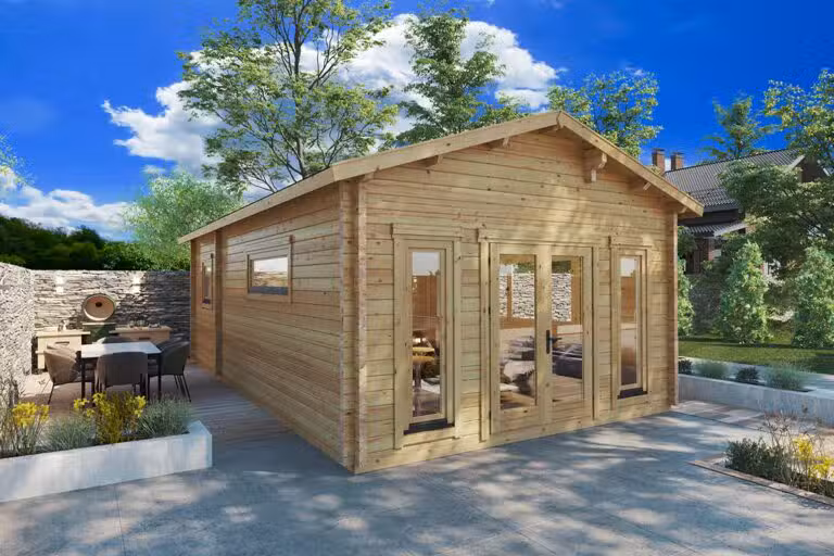 Gartenhaus mit Schlafzimmer und Toilette