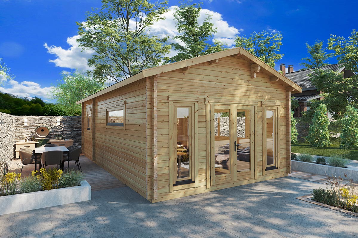 Gartenhaus mit Schlafzimmer und Toilette