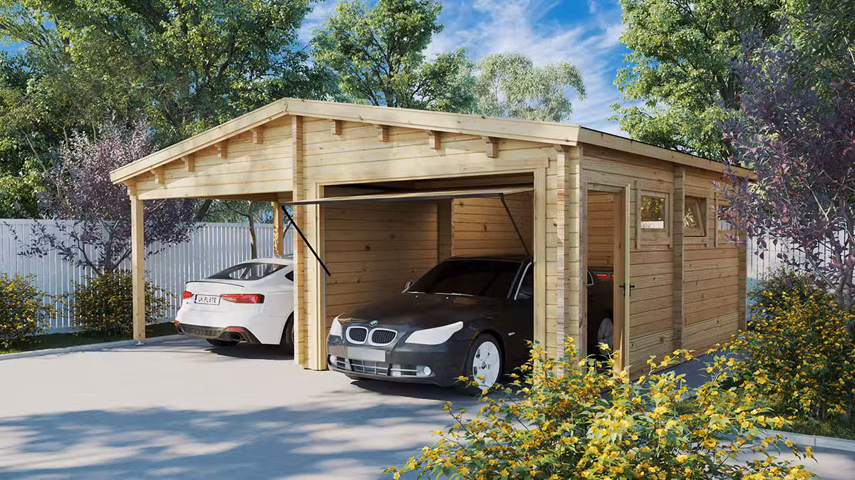 Garage mit carport