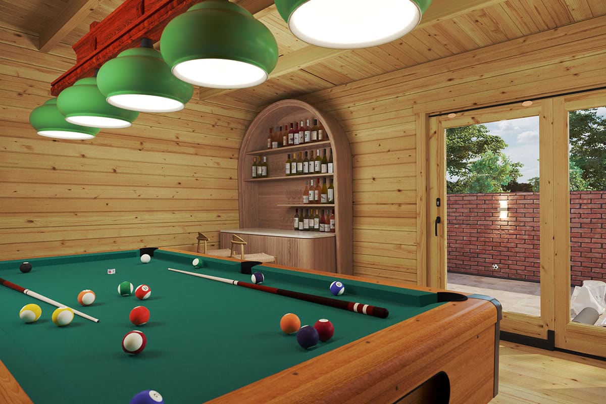 Gartenhaus 5x5 - Billardtisch