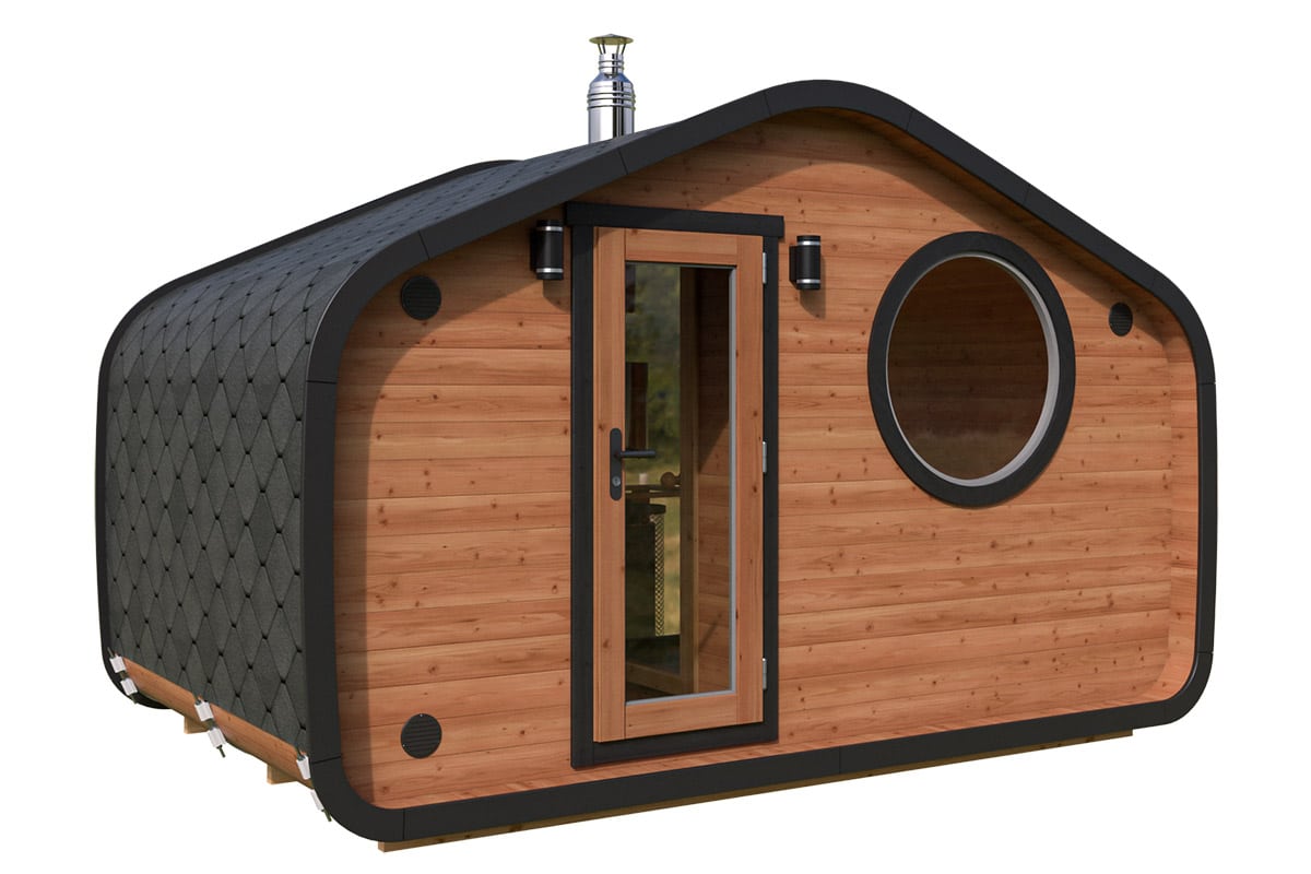 Gartensauna mit Vorraum 4x2m