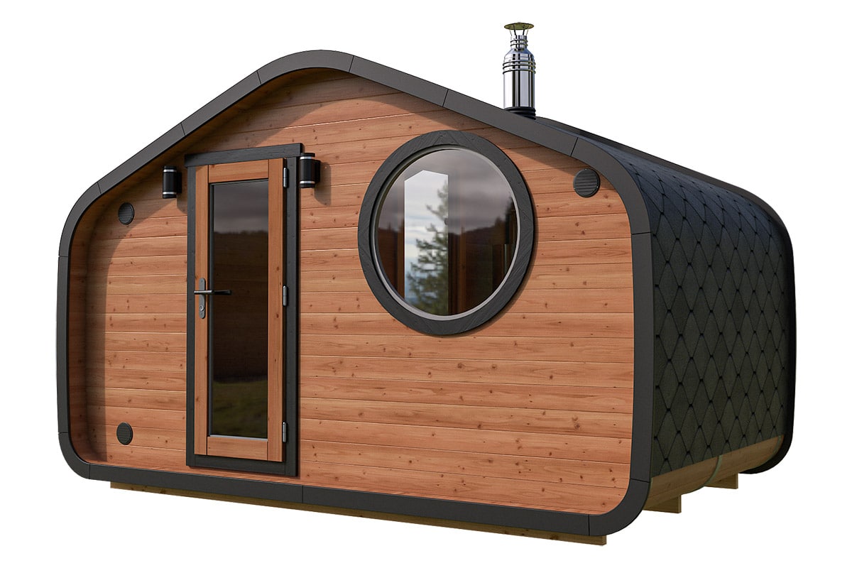 Gartensauna mit Vorraum 4x2m