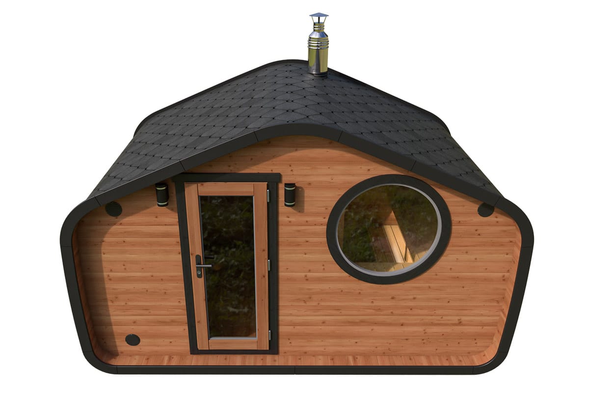 Gartensauna mit Vorraum 4x2m