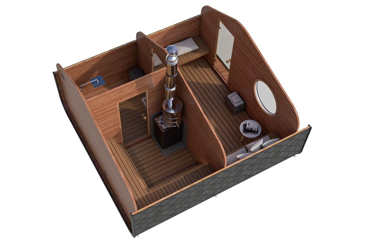 Outdoor Sauna 4x4m