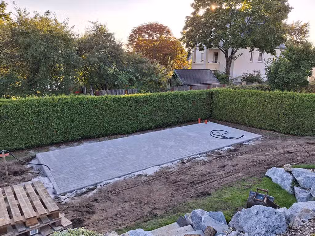 gehwegplatten als fundament
