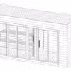 Große moderne Gartensauna „Lyngen" | 5 x 2 m