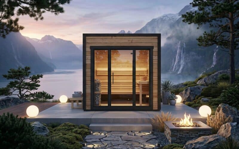 Small Modern Sauna Cabin "Sogne" | G0425 | Fjord Series