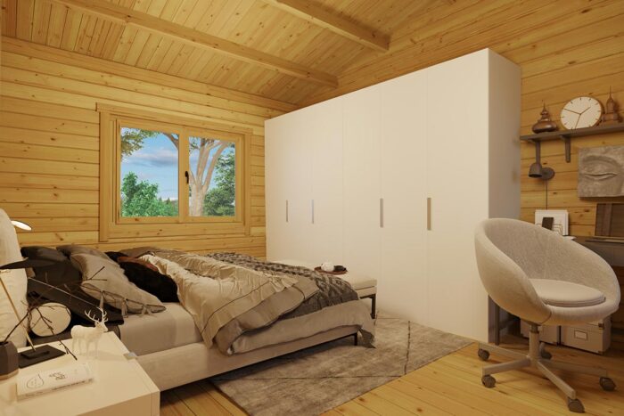 Blockbohlenhaus 16x7m